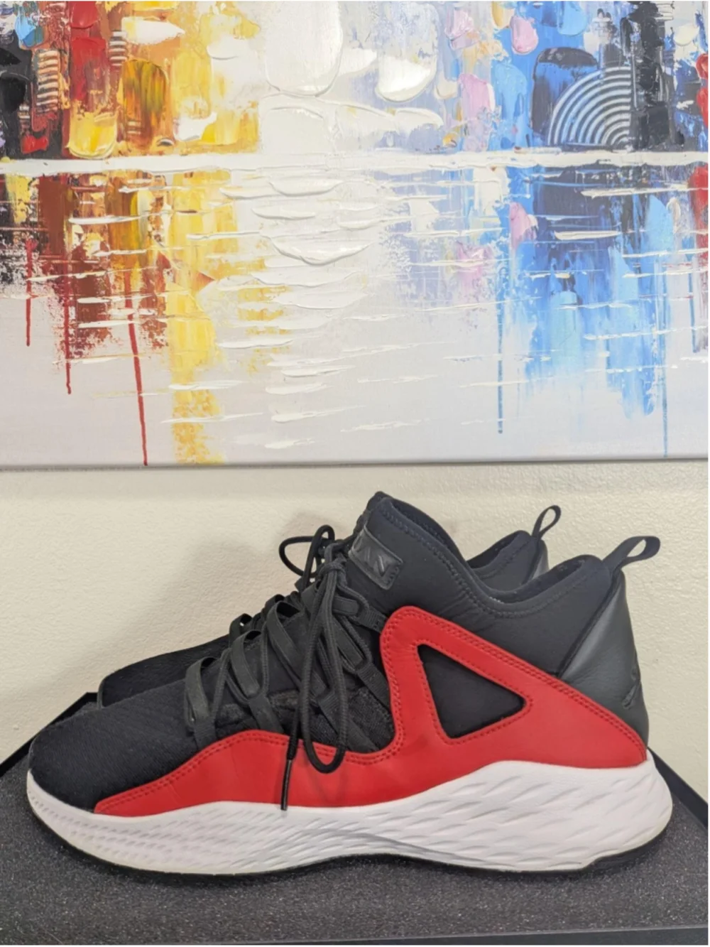 Jordan Formula 23 Shoes Mens Size 11.5 Black Red Mid Top Sneakers 881465-018